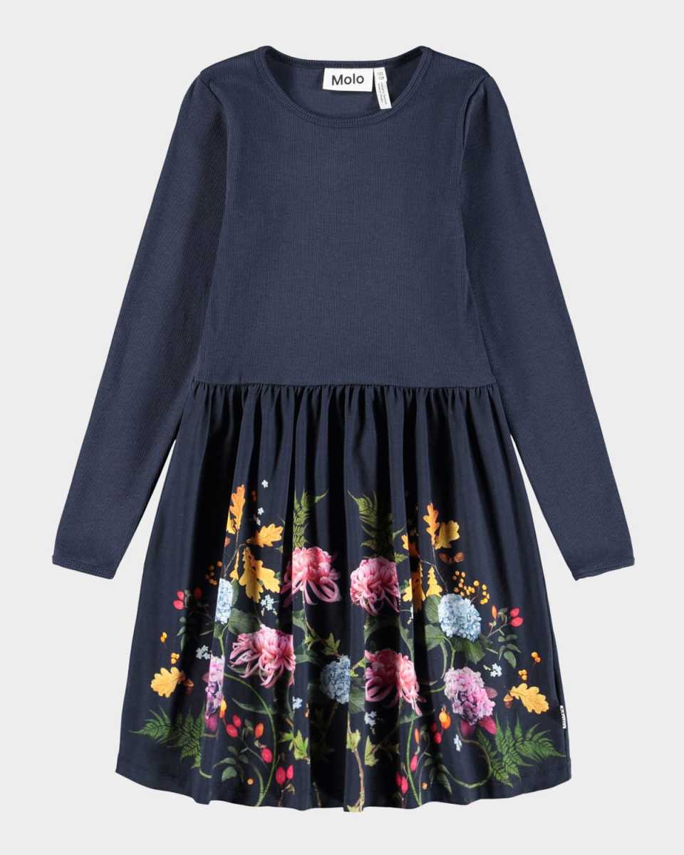 Girl's Credence Long-Sleeve Dress, Size 7